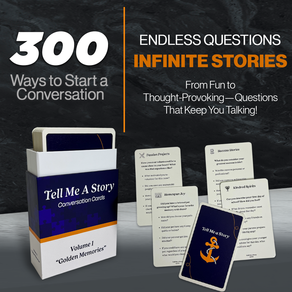 Conversation Starter Cards Volume 1 – Fun & Engaging Questions for Families, Friends, Seniors & Couples (60 Cards)